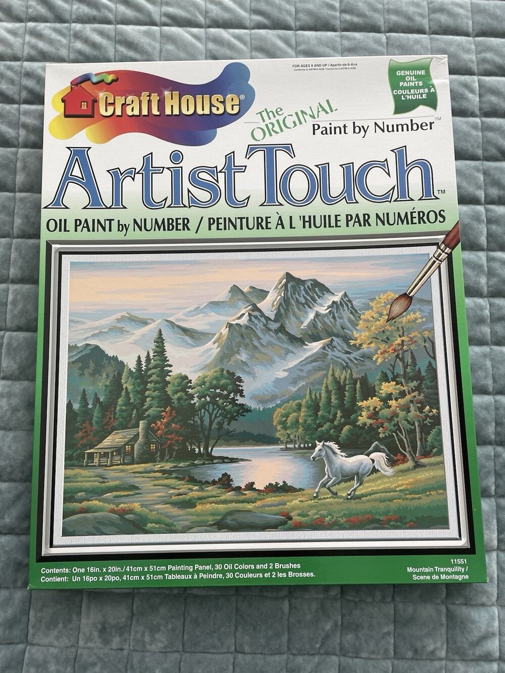 Vintage Craft House Artist Touch Paint By Number Mountain Tranquility 11551